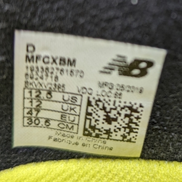 NEW BALANCE Fuel cell Rebel Men’s Size 12.5 Black Neon Running Shoes MFCXMB. 225 main image 8